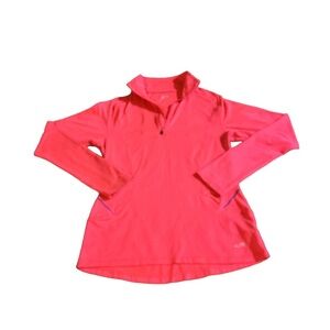 Pink and Blue Champion Semi Fitted Quarter Zip-up Long Sleeve